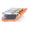 Compatible Canon CLI-521 ink saving set (FBK,BK,C,M,Y,) 5 pcs with chip