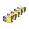 Compatible Brother LC-1100 ink saving set (each 5 x BK,C,M,Y) 20 pieces